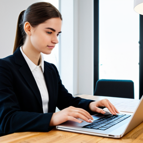 A professional young adult, fully clothed in a modest yet stylish casual outfit, sits at a clean wooden desk in a bright, modern home office. They are focused on a laptop screen, with an open planner and a simple timer (like a Pomodoro timer) visible next to them. Soft natural light streams through a window, illuminating the scene. The atmosphere is calm and productive, showcasing effective time management for learning. perfect anatomy, correct proportions, natural pose, well-formed hands, proper finger count, natural body proportions, professional photography, high detail, sharp focus, vibrant colors, safe for work, appropriate content, fully clothed, professional.