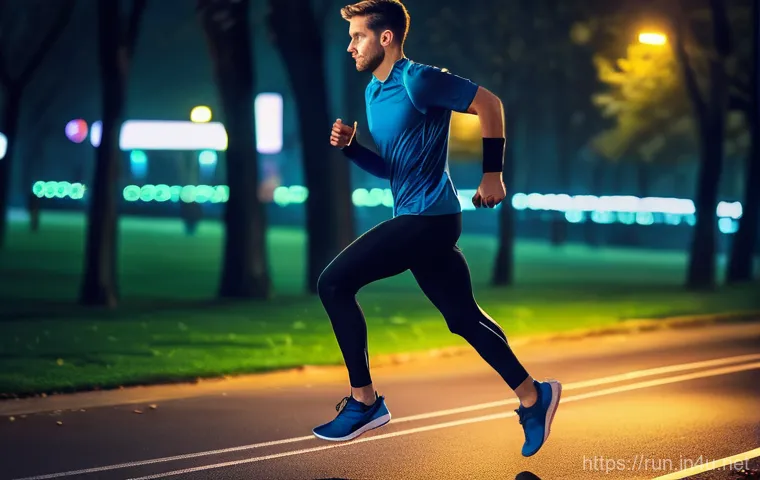 러닝 초보자를 위한 경제적 장비 추천 - **Image Prompt 2: Dynamic Runner with Hydration Gear**
    A dynamic shot of a fit person, either ma...