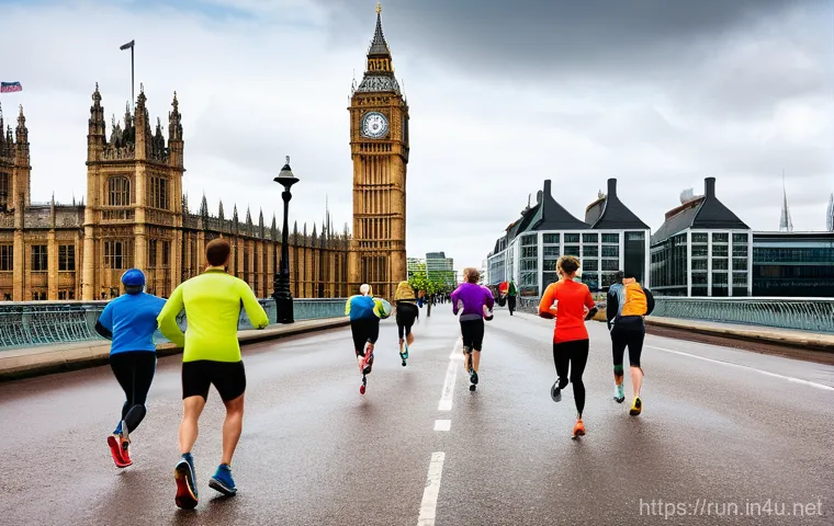 러닝 코스  해외 추천 장소 - An inspiring and romantic image of a man, late 20s, with an athletic build, running gracefully along...